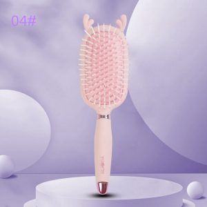 YUe-ABS cartoon hair comb, 3D design makeup hair comb, handle and paddle hair comb, easy to use