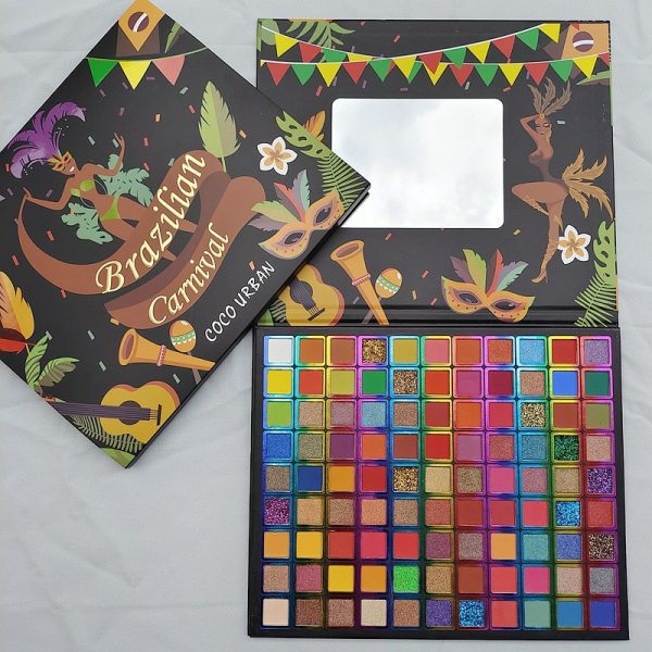 99-color eyeshadow palette, multi-color eyeshadow palette, pearlescent matte glitter, sequins, cosplay, long-lasting mixable eyeshadow, cosmetics gift set