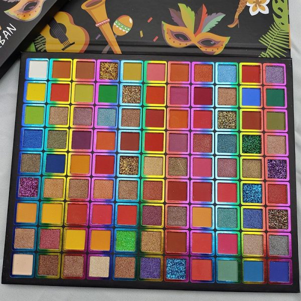 99-color eyeshadow palette, multi-color eyeshadow palette, pearlescent matte glitter, sequins, cosplay, long-lasting mixable eyeshadow, cosmetics gift set