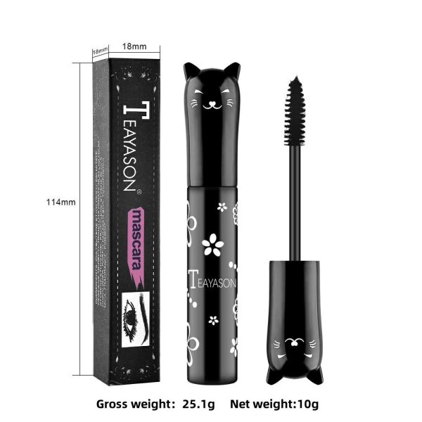 TEAYASON color mascara is long-lasting, thick, slender, lightweight, waterproof, sweat-proof, not easy to smudge, curling mascara white pink purple blue coffee black
