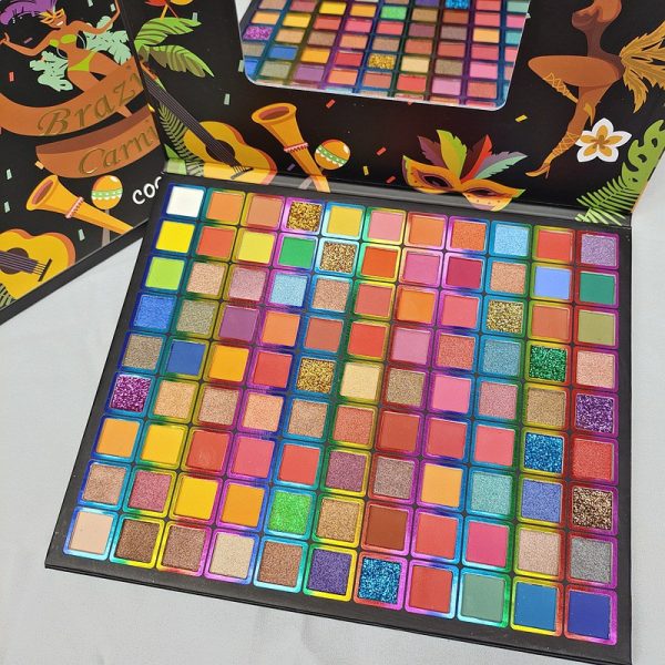 99-color eyeshadow palette, multi-color eyeshadow palette, pearlescent matte glitter, sequins, cosplay, long-lasting mixable eyeshadow, cosmetics gift set
