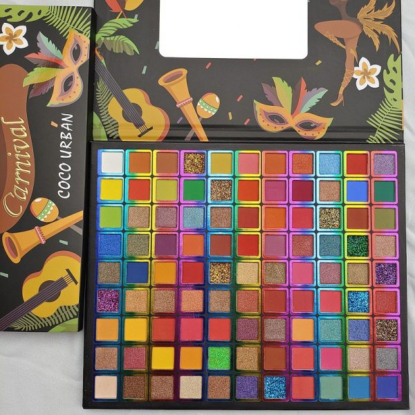 99-color eyeshadow palette, multi-color eyeshadow palette, pearlescent matte glitter, sequins, cosplay, long-lasting mixable eyeshadow, cosmetics gift set