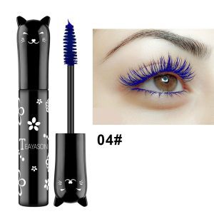 TEAYASON color mascara is long-lasting, thick, slender, lightweight, waterproof, sweat-proof, not easy to smudge, curling mascara white pink purple blue coffee black