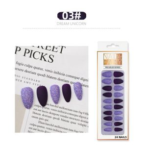 Nail tips, false nails, matte frosted starry sky nail tips, onion powder, glitter patches, wearable nails, nail art