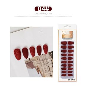 Nail tips, false nails, matte frosted starry sky nail tips, onion powder, glitter patches, wearable nails, nail art