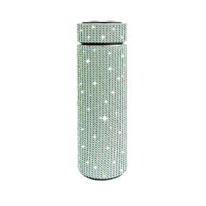 Thermos Cup Cold Cup Diamond 500ml (17oz) Stainless Steel Straight Thermos Cup Smart Thermos Cup Straight Cup LED Temperature Display Water Cup Home Office Portable Large Capacity Car Cup With Stainless Steel Filter Vacuum Cup Diamond Stainless Steel Straight Thermos Cup