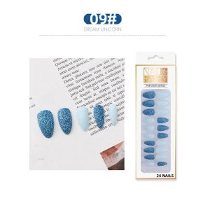 Nail tips, false nails, matte frosted starry sky nail tips, onion powder, glitter patches, wearable nails, nail art