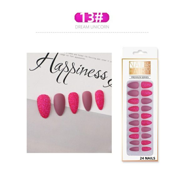 Nail tips, false nails, matte frosted starry sky nail tips, onion powder, glitter patches, wearable nails, nail art