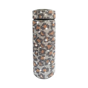 Thermos Cup Cold Cup Diamond 500ml (17oz) Stainless Steel Straight Thermos Cup Smart Thermos Cup Straight Cup LED Temperature Display Water Cup Home Office Portable Large Capacity Car Cup With Stainless Steel Filter Vacuum Cup Diamond Stainless Steel Straight Thermos Cup
