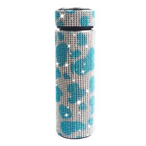 Thermos Cup Cold Cup Diamond 500ml (17oz) Stainless Steel Straight Thermos Cup Smart Thermos Cup Straight Cup LED Temperature Display Water Cup Home Office Portable Large Capacity Car Cup With Stainless Steel Filter Vacuum Cup Diamond Stainless Steel Straight Thermos Cup