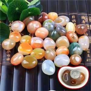 Rain Flower Stone lucky stone colorful stone aragonite ornamental stone natural agate stone pebbles can be used for accessories creative handmade decorative ornaments aquarium landscaping potted paving
