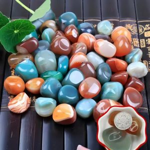 Rain Flower Stone lucky stone colorful stone aragonite ornamental stone natural agate stone pebbles can be used for accessories creative handmade decorative ornaments aquarium landscaping potted paving
