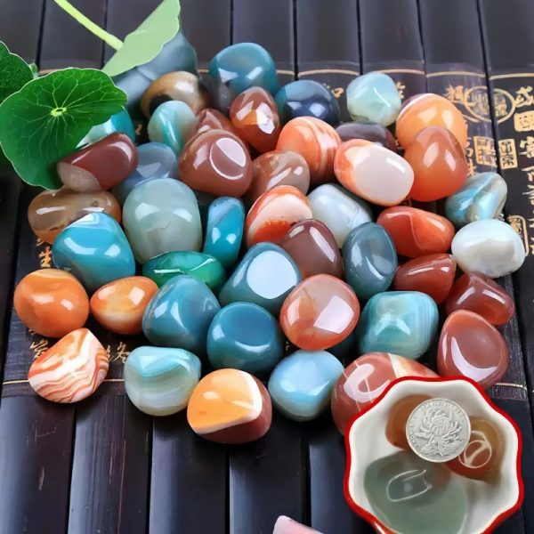Rain Flower Stone lucky stone colorful stone aragonite ornamental stone natural agate stone pebbles can be used for accessories creative handmade decorative ornaments aquarium landscaping potted paving