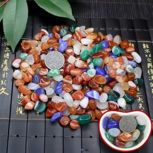 Rain Flower Stone lucky stone colorful stone aragonite ornamental stone natural agate stone pebbles can be used for accessories creative handmade decorative ornaments aquarium landscaping potted paving