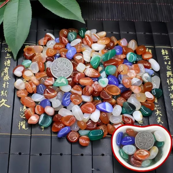 Rain Flower Stone lucky stone colorful stone aragonite ornamental stone natural agate stone pebbles can be used for accessories creative handmade decorative ornaments aquarium landscaping potted paving