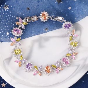 4-Yesokmarket-Creative multi-color flower shape bracelet-Main picture