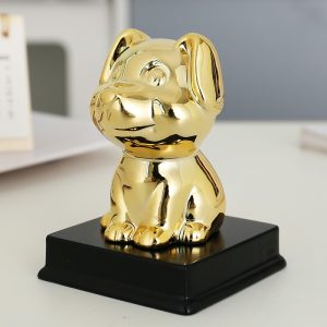 Golden zodiac fortune-attracting small ornaments handmade clay ceramic ornaments mouse bull tiger rabbit dragon snake horse sheep monkey rooster dog pig clay ceramic crafts symbol of wealth and good luck