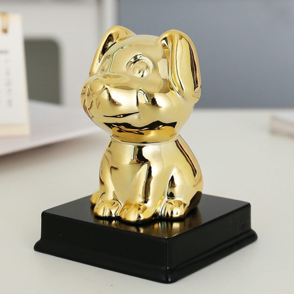 Golden zodiac fortune-attracting small ornaments handmade clay ceramic ornaments mouse bull tiger rabbit dragon snake horse sheep monkey rooster dog pig clay ceramic crafts symbol of wealth and good luck