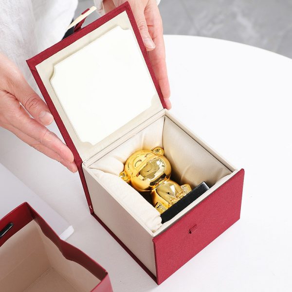 Golden zodiac fortune-attracting small ornaments handmade clay ceramic ornaments mouse bull tiger rabbit dragon snake horse sheep monkey rooster dog pig clay ceramic crafts symbol of wealth and good luck