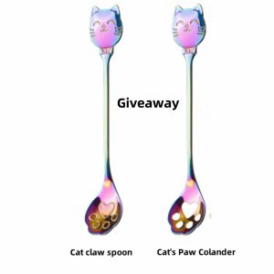 Handmade creative ceramic cup and saucer set Irregular hand-painted love cute mug flower water cup capacity 300ml high temperature firing 34 patterns can be chosen for coffee, tea, cocoa, a variety of hot and cold drinks Free cat claw spoon and cat claw colander