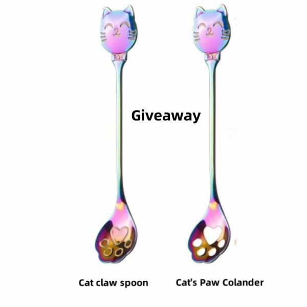 Handmade creative ceramic cup and saucer set Irregular hand-painted love cute mug flower water cup capacity 300ml high temperature firing 34 patterns can be chosen for coffee, tea, cocoa, a variety of hot and cold drinks Free cat claw spoon and cat claw colander