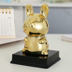 Golden zodiac fortune-attracting small ornaments handmade clay ceramic ornaments mouse bull tiger rabbit dragon snake horse sheep monkey rooster dog pig clay ceramic crafts symbol of wealth and good luck
