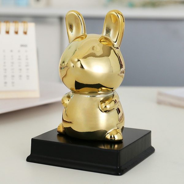Golden zodiac fortune-attracting small ornaments handmade clay ceramic ornaments mouse bull tiger rabbit dragon snake horse sheep monkey rooster dog pig clay ceramic crafts symbol of wealth and good luck